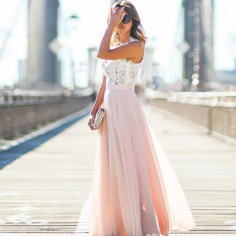 Women Boho Long Maxi Dress Party Beach Dress Sundress Fashion New Chiffon Summer Lace Dress Women Sarafan Vestidos De Festa Robe - Black Friday Buyers